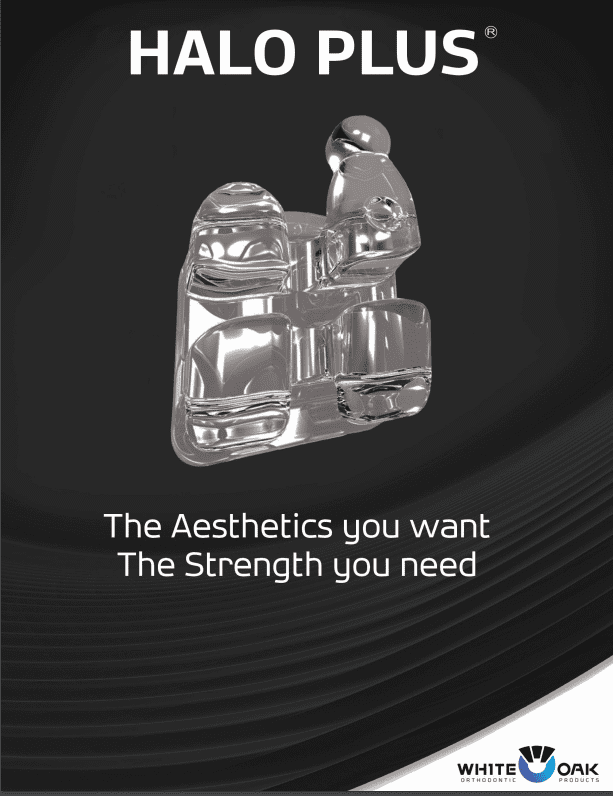A close-up of a Halo Plus ceramic bracket, promoting aesthetics and strength. This orthodontic option may be available in Henderson, NV.